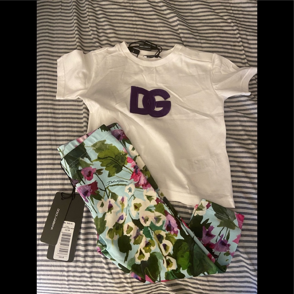 New season Dolce and gabbanna 2pc purple floral girl